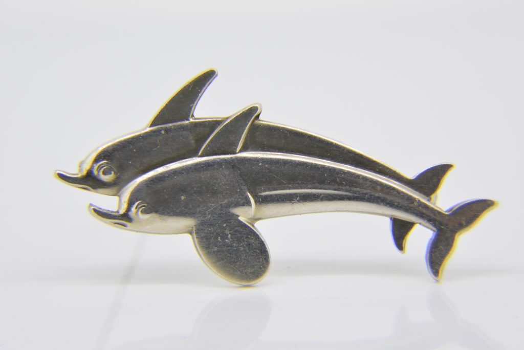 Georg jensen dolphin deals brooch