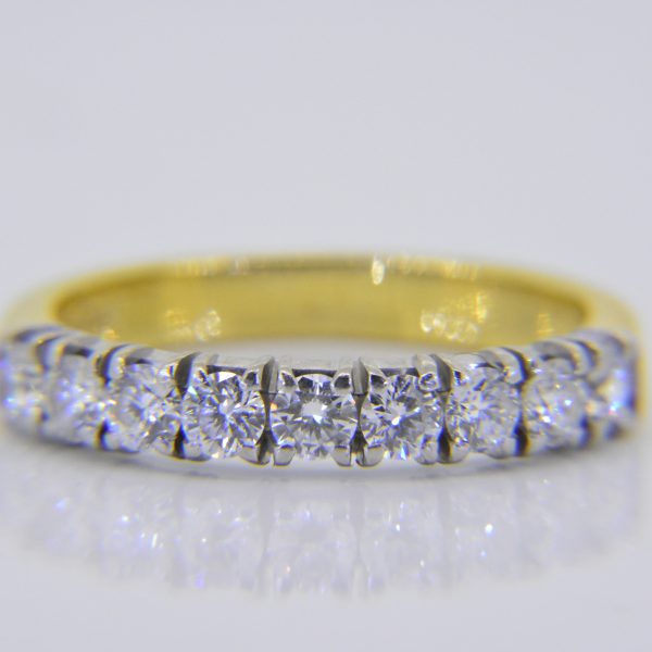 Diamond 9-stone half-eternity ring