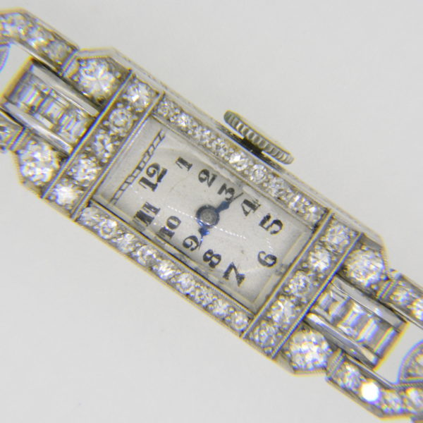 1930s Art deco diamond wristwatch