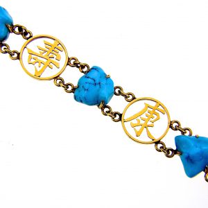 14K Chinese character bracelet