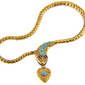 Victorian gold snake bracelet
