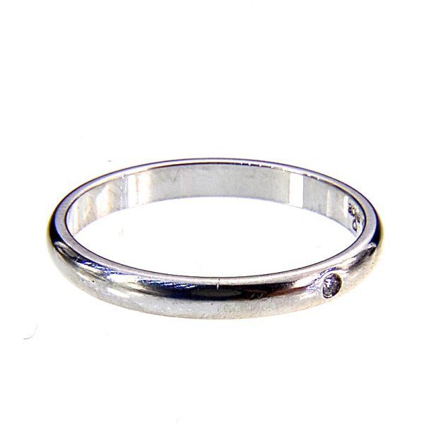 Cartier, platinum, diamond wedding band ring