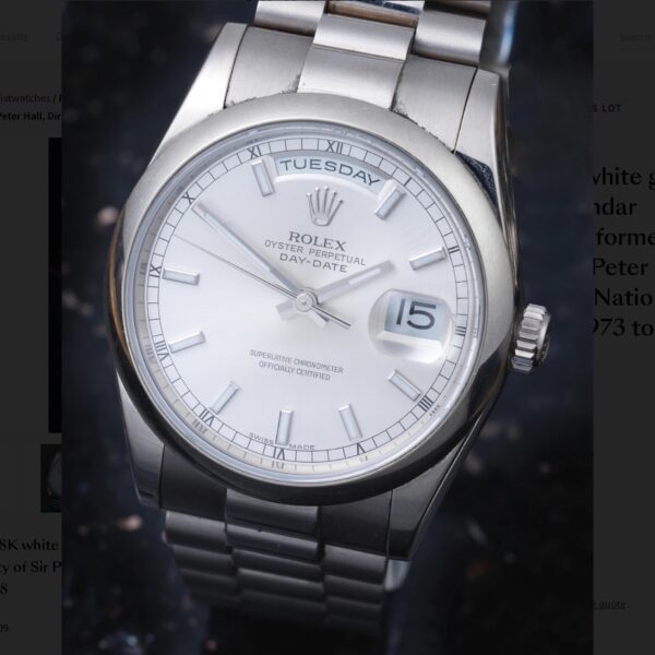 18ct white gold Rolex Calendar wristwatch