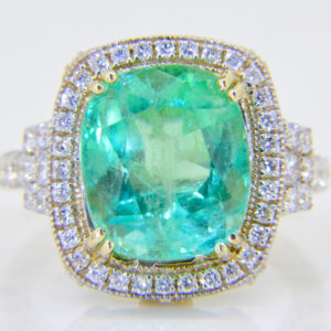 6.5ct emerald and diamond ring Jethro Marles