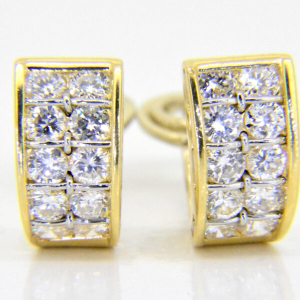 Cartier 1ct diamond earrings £3,500 at Jethro Marles
