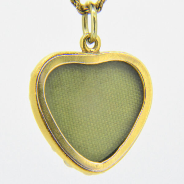 Antique gold, pearl and diamond heart pendant for sale uk