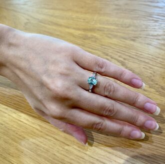 Iliana Paraiba tourmaline diamond ring for sale uk