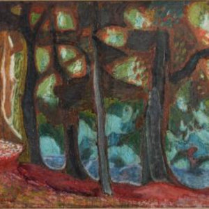 Zdzislaw Ruszkowski [1907-1990] - The Forest,- signed bottom left oil on canvas, 95 x 118cm.