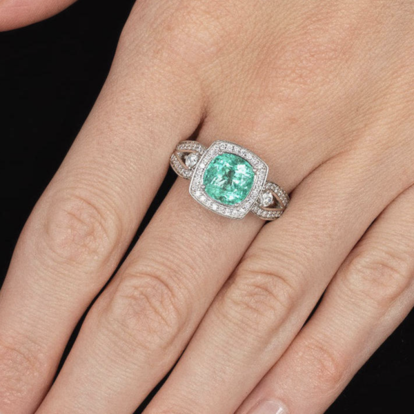 1.6ct emerald diamond ring Jethro Marles