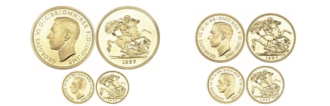 1937 four gold coin specimen set