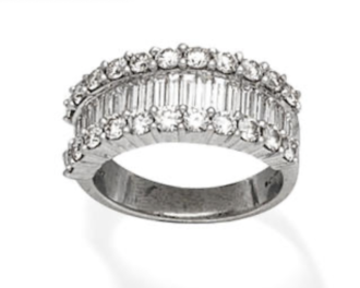 Diamond half-hoop cluster ring for sale uk Jethro Marles