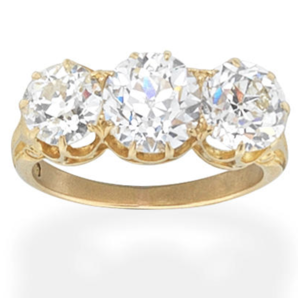 Diamond three stone ring