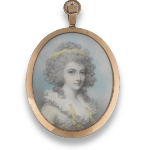 A portrait miniature of a lady by George Engleheart (British, 1750-1829) at Jethro Marles