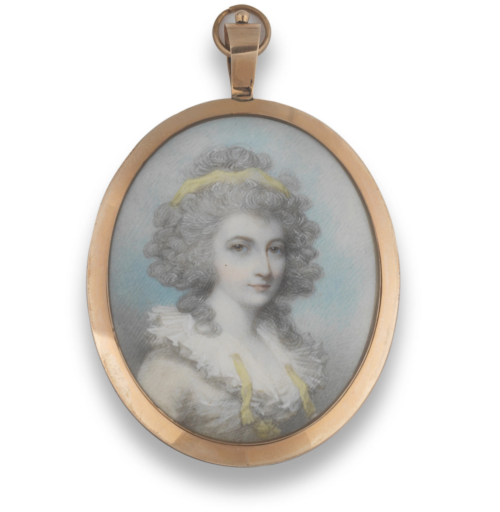 A Portrait Miniature Of A Lady By George Engleheart (british, 1750-1829 