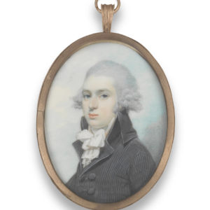 A portrait miniature of a young gentleman by Philip Jean (British, 1755-1802) at Jethro Marles