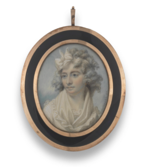 A portrait miniature of a lady called, Mrs Thomas Beckwith née Matthews by George Francis Joseph, ARA (Irish, 1764-1846)at Jethro Marles
