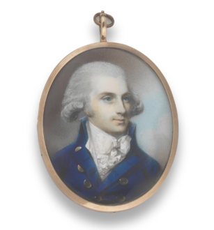 A portrait miniature of a gentleman said to be Theobold Wolfe Tone (1763-1798)George Engleheart (London 1750-1829) at Jethro Marles