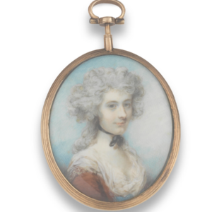 A portrait miniature of a lady by John Russell R.A. (Guildford 1745-1806 Hull) at Jethro Marles