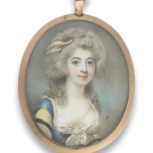 A portrait miniature of Mary Viscountess Dillon née Rogier, by Horace Hone ARA (London circa 1756-1825) at Jethro Marles