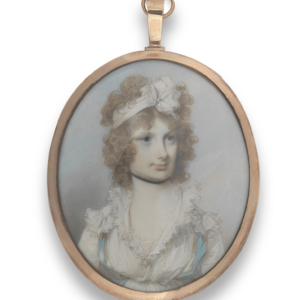 A portrait miniature of a lady called, Elizabeth Tyers Shergold by George Engleheart (London 1750-1829) at Jethro Marles