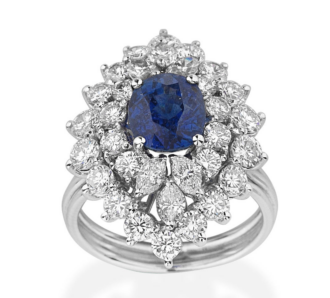 Sapphire and diamond ring Jethro Marles