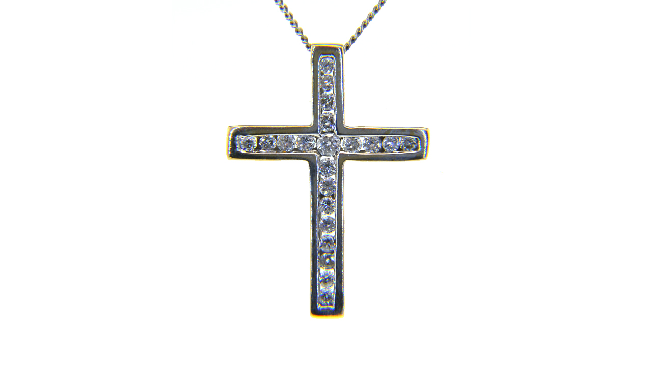 18k 18ct 750 Real Yellow GOLD Cross Crucifix Jesus Christ Italian Pendant  Mens | eBay