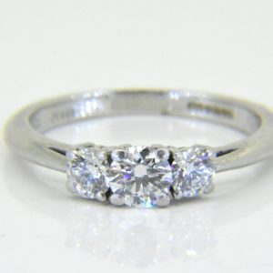 Tiffany platinum diamond trilogy ring