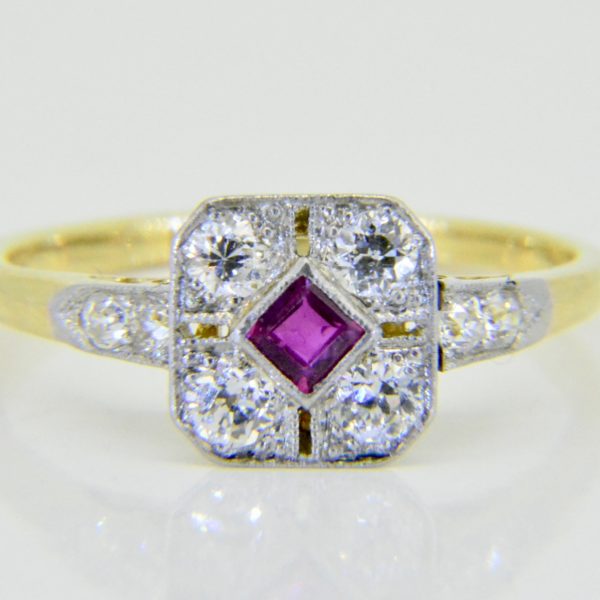 ruby diamond ring c.1930