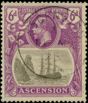 Ascension Island 6d stamp