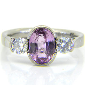 pink sapphire diamond ring