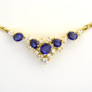 18ct sapphire diamond necklace